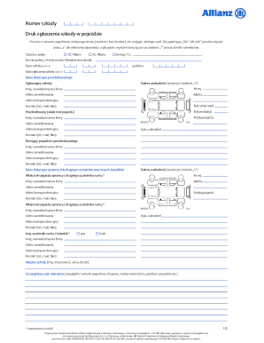 Allianz Vehicle Damage Claim Form