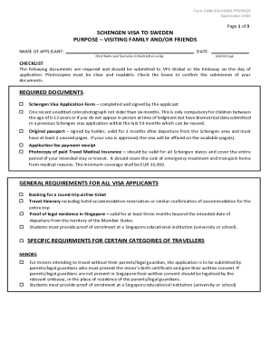 Schengen Visa Application for Sweden