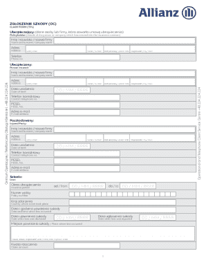 Polish Insurance Claim Form