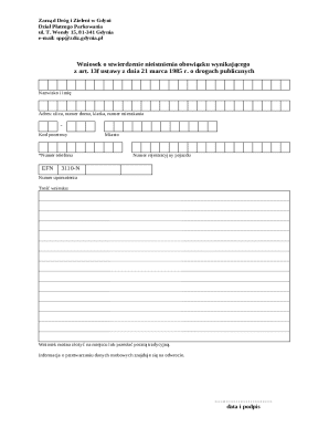 Gdynia Parking Fee Exemption Application