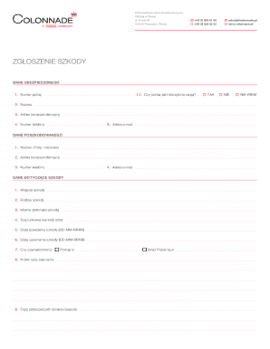 Colonnade Insurance Claim Form