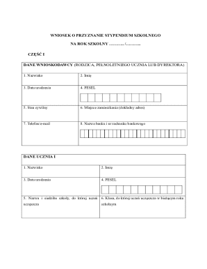 School Scholarship Application Form