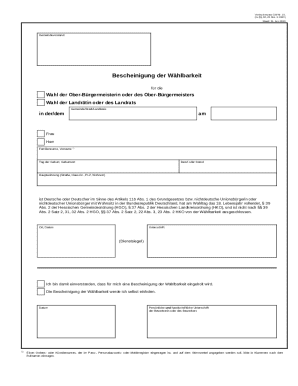 German Eligibility Certificate