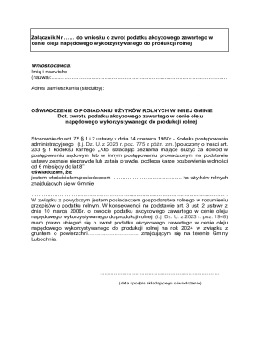 Poland Excise Tax Refund Application