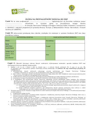 ZHP Child Membership Consent Form