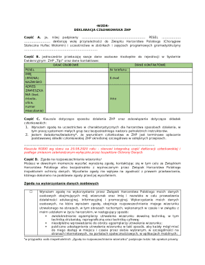 ZHP Membership Declaration Form