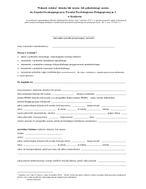 Parent Application for Educational Support in Poland