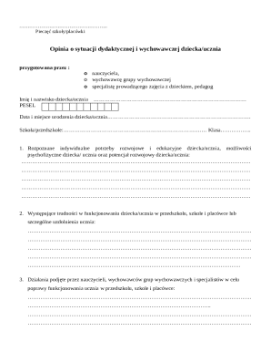 Polish Student Educational and Development Opinion Form