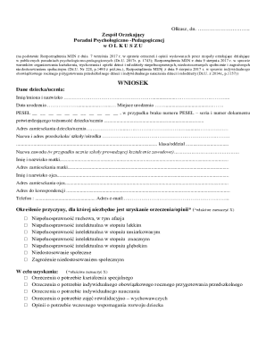 Poland Education Special Needs Assessment Form