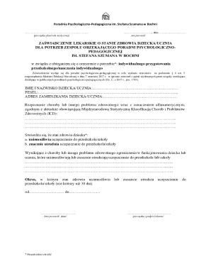 Medical Certificate for Child's Health Status