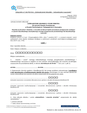 Medical Certificate for Individual Education