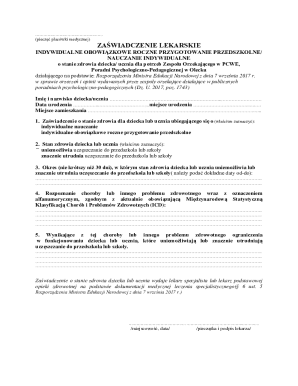 Medical Certificate for Individual Education in Poland