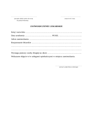 Medical Certificate