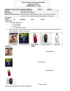 Fijian Culture and Diversity Worksheet