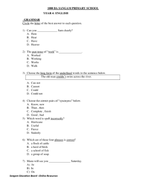 Year 4 English, Mathematics, Healthy Living, Science Worksheets