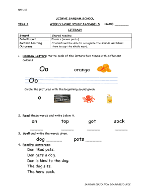 Year 2 Weekly Home Study Package