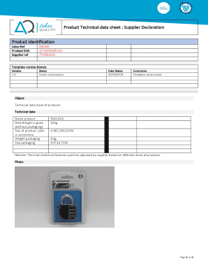 Product Technical Data Sheet