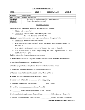 Sangam School Worksheets