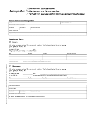German Firearm Transaction Report