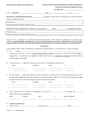 Italian Teacher Mobility Declaration Form