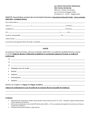 Italian High School State Exam Application
