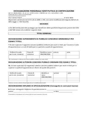 Italian Self-Certification Form