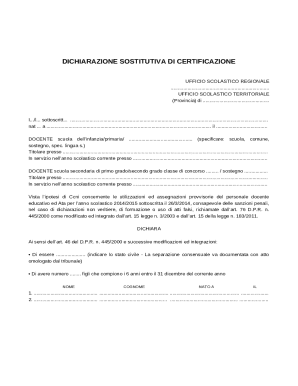 Italian Teacher Declaration Form