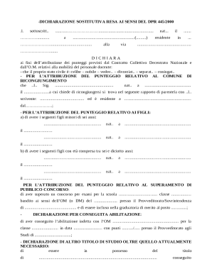 Italian Teacher Mobility Declaration Form