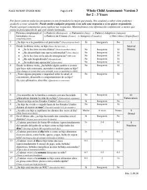 Whole Child Assessment Form