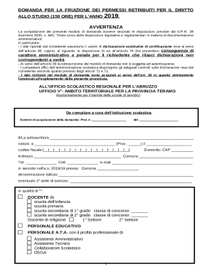 Italian Education Leave Request Form