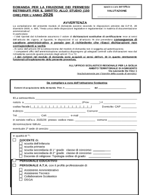 Italian Education Leave Request Form