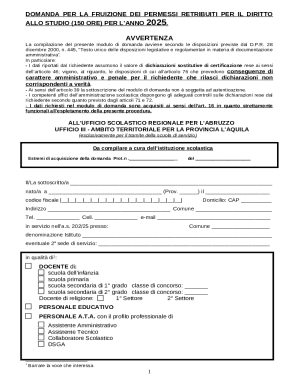 Italian Education Leave Request Form
