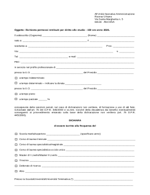 Study Leave Request Form