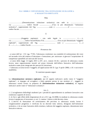 School-Work Alternanza Agreement