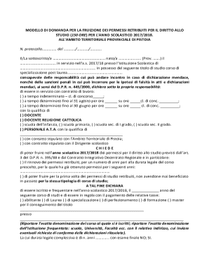 Italian Teacher Study Leave Request Form