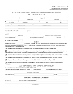 Italian Teacher Study Leave Application