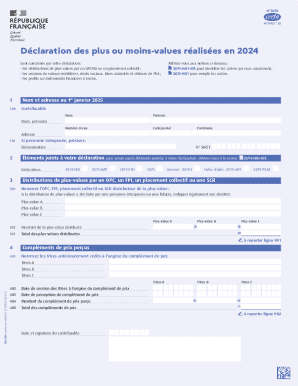 French Capital Gains Tax Form 2074