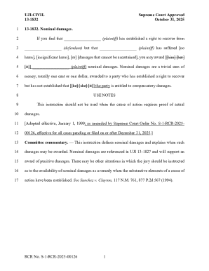 Nominal Damages Instruction Form