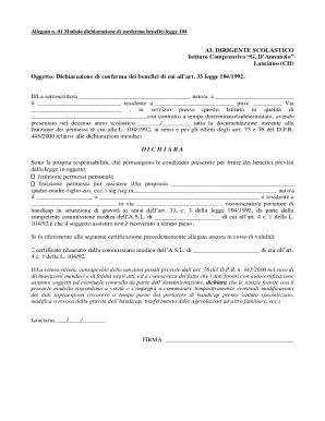 Law 104 Confirmation Form