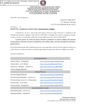 Italian School Authorization and Delegation Form