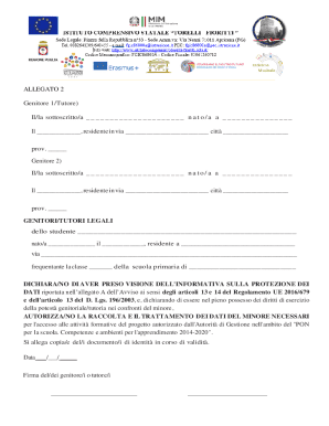 Parent Consent Form for PON School Project