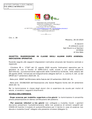 Italian School Reentry Autocertification Form