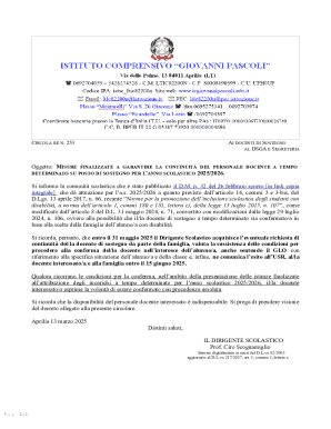 Request for Continuity of Support Teacher