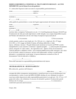 Minor Student Data Consent Form