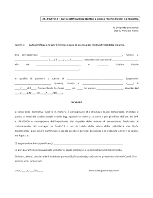 School Reentry Self-Certification Form