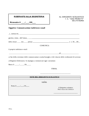 School Email Communication Form