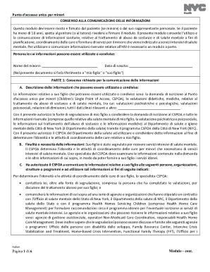 Children's Single Point of Access Consent Form