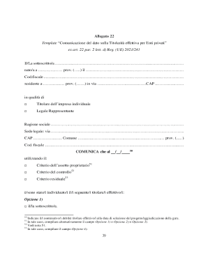 EU Effective Ownership Data Communication Template
