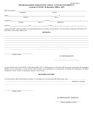 Declaration of Substitution of Notoriety