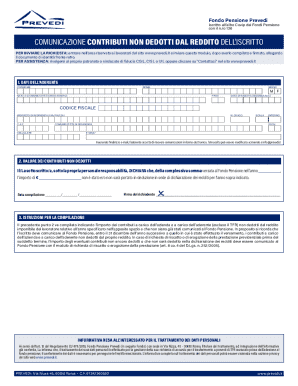 Prevedi Pension Fund Non-Deductible Contribution Form